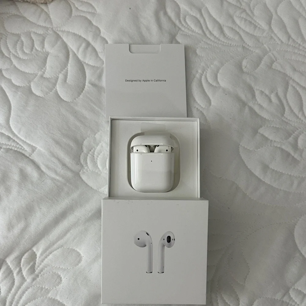 Apple White Earbuds with Charging Case